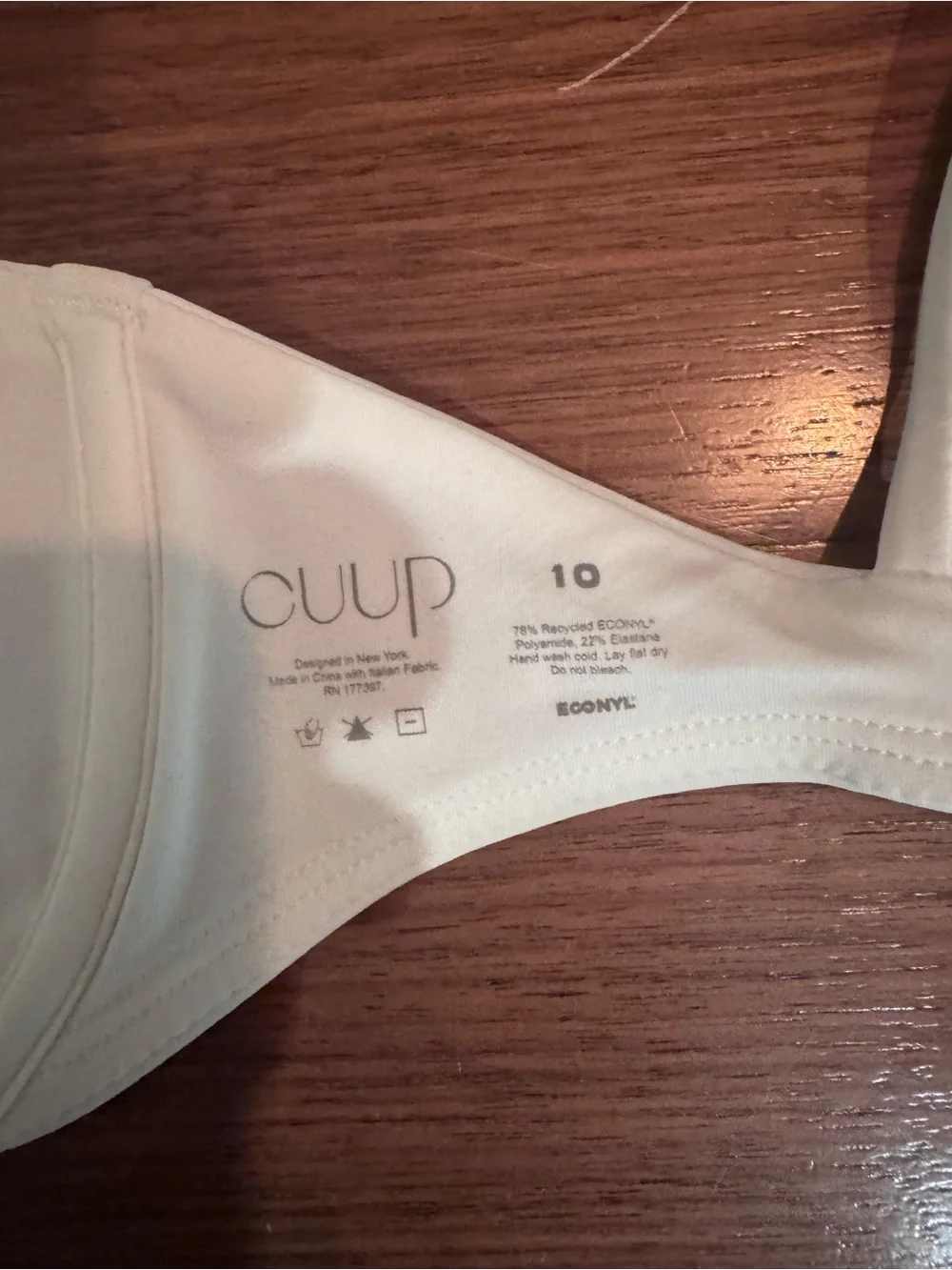 Cuup Women's White Underwire Swim Top
